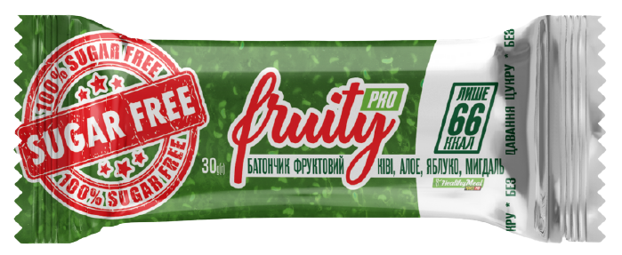 

Фруктовый батончик FRUITY PRO вкус Киви, Алоэ, Яблоко и Миндаль (30 грамм)