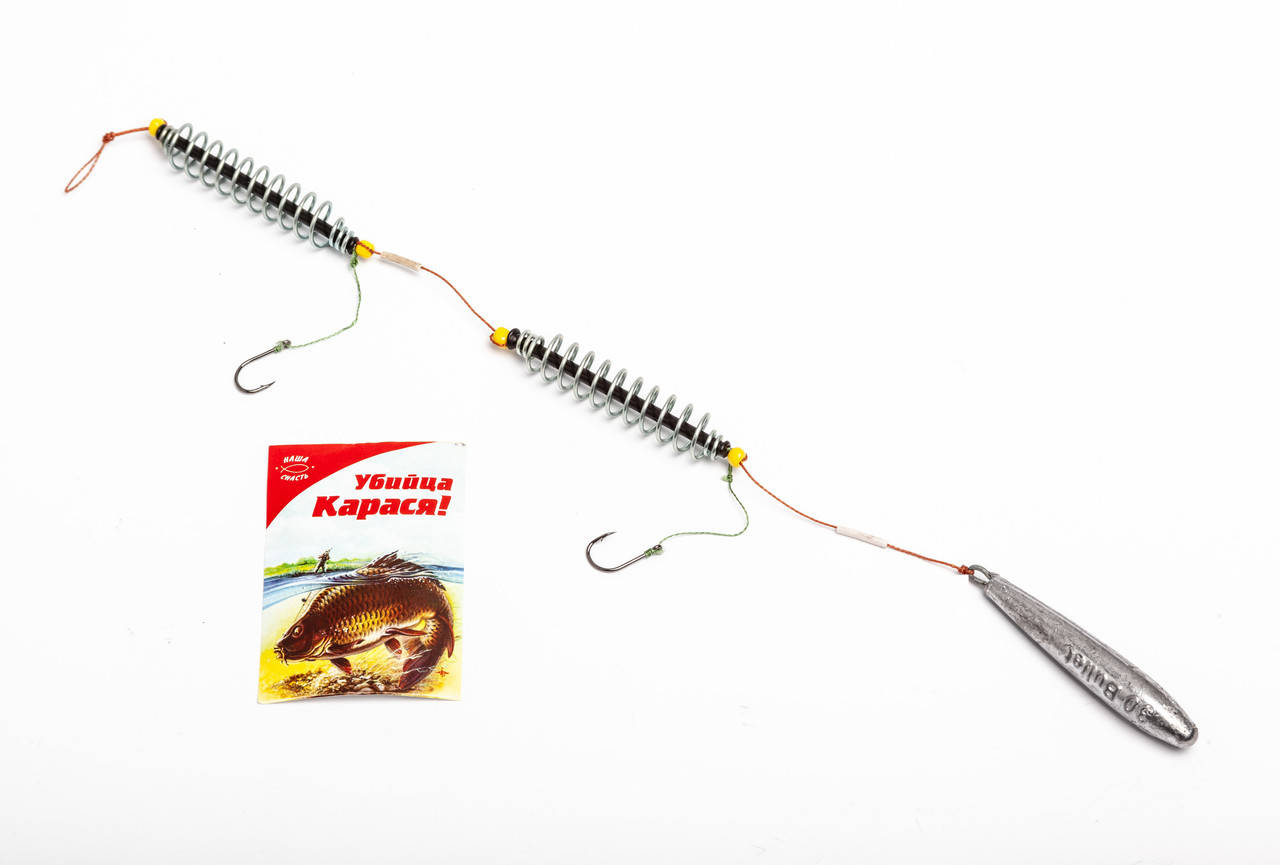 

Оснастка Убийца карася Рыбак 2 кормушки груз пуля 30 грамм