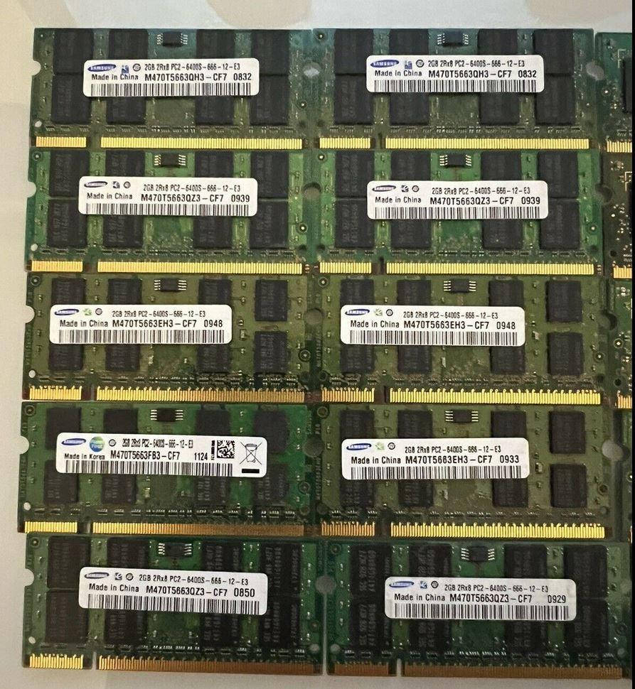 

Качественная память 2GB DDR2 6400S 800 Samsung для всех ноутбуков!