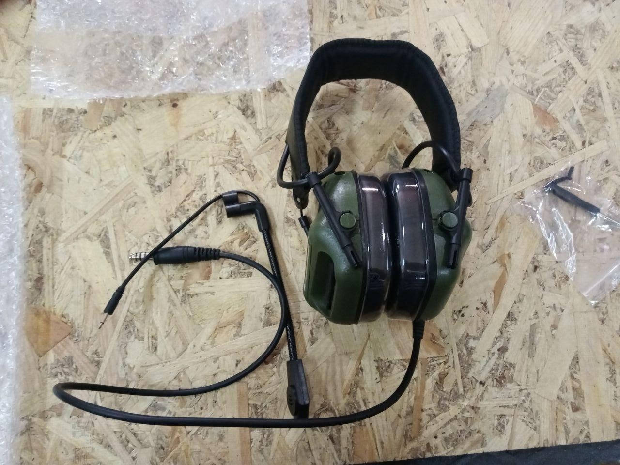 

Наушники активные тактические черные Active Headset Black