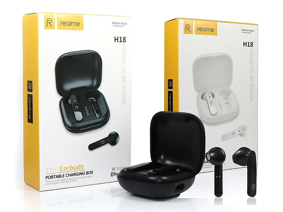 

Гарнитура Double с кейсом Bluetooth Realme AirDots H18 100шт 9456