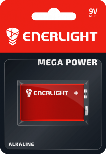 

Батарейка ENERLIGHT MEGA Power 9V/6LR61