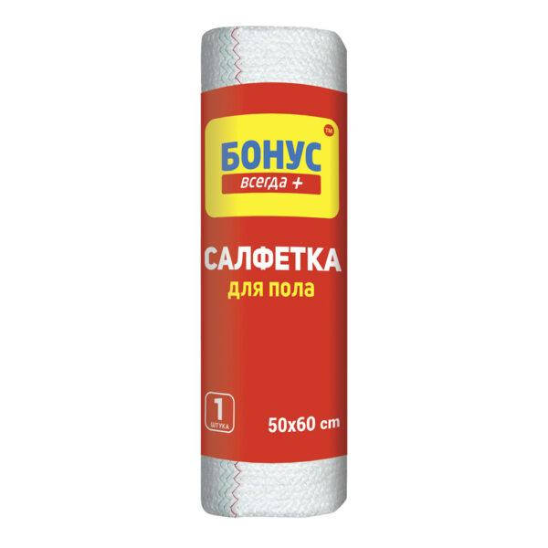 

Тряпка (салфетка) для пола Бонус 50х60см белая 1 шт., Белый