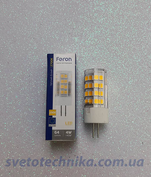 

Светодиодная лампа Feron LB-423 G4 4W 230V 2700K (белый теплый)