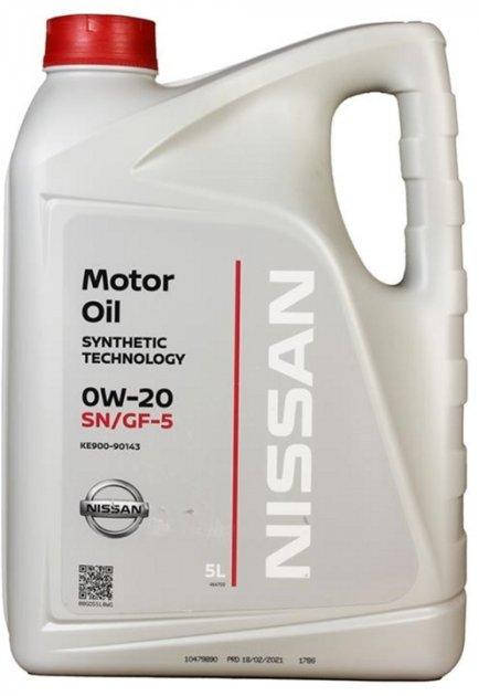 

Nissan Motor Oil 0W-20 5 л. (KE90090143)
