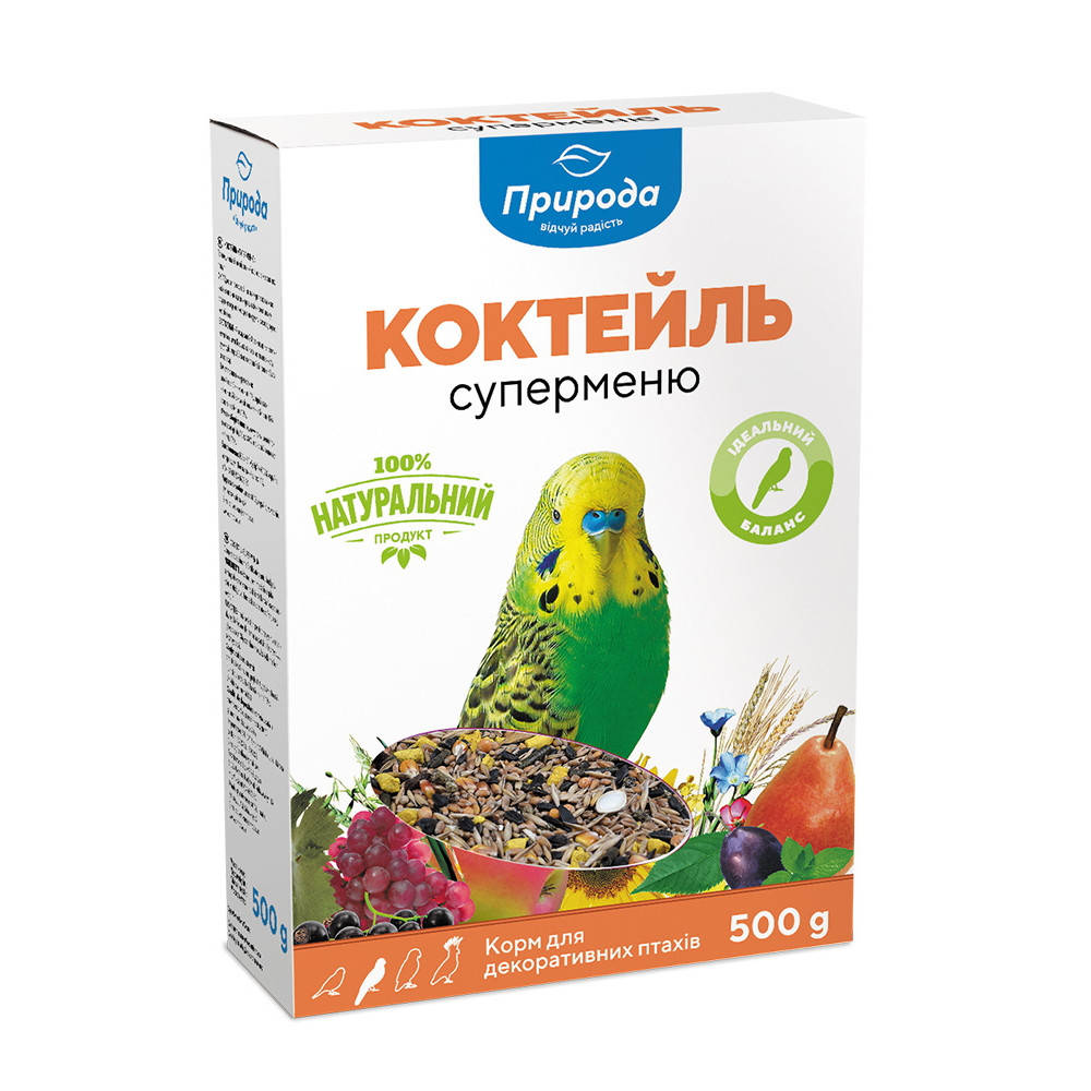 

Коктейль Суперменю корм для волнистых попугаев 500г