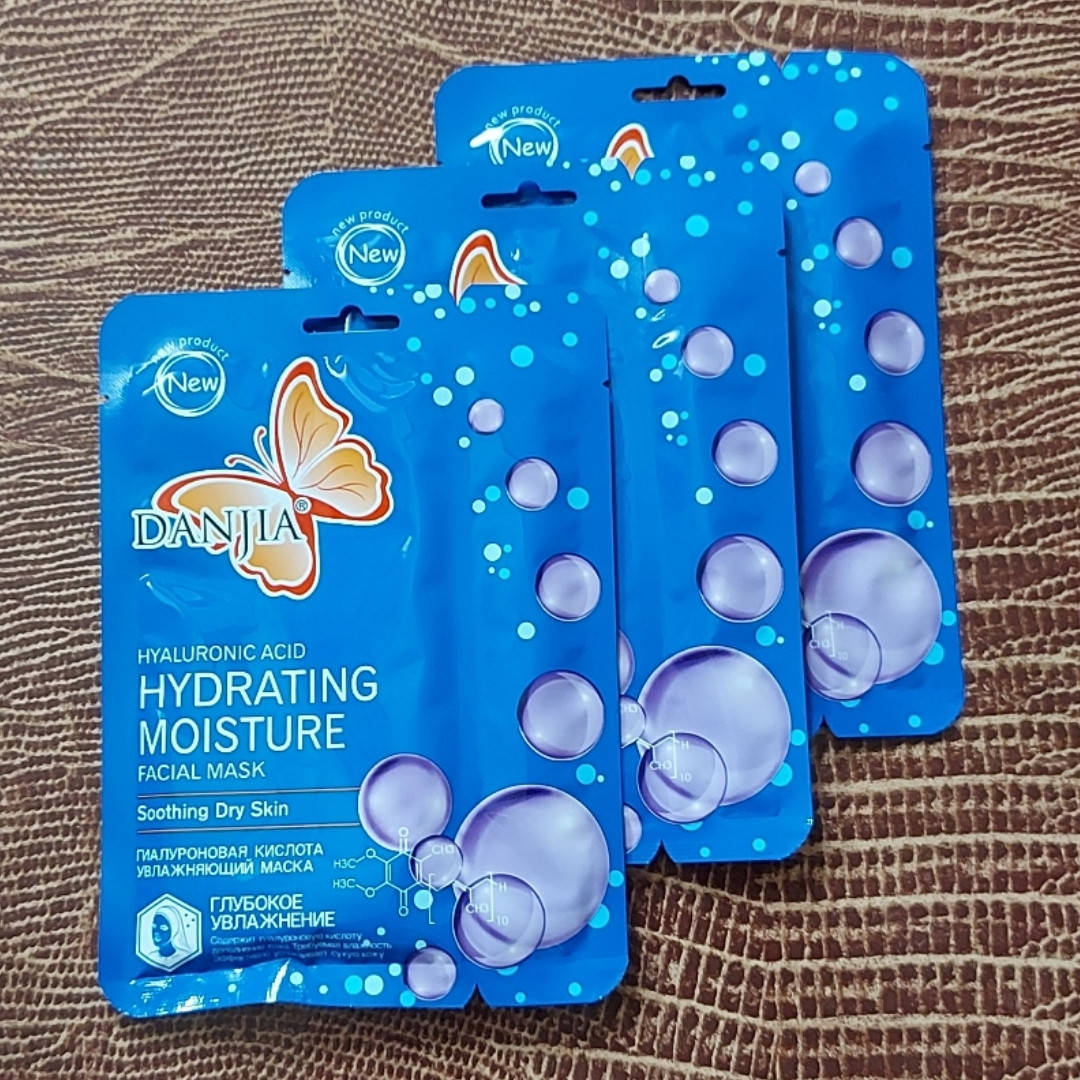 

Маска тканевая для лица с геалуроновой кислотой глубокое увлажнение Danjia