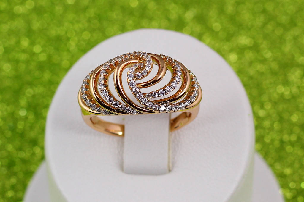 

Кольцо Xuping Jewelry конус роза р 19 золотистое