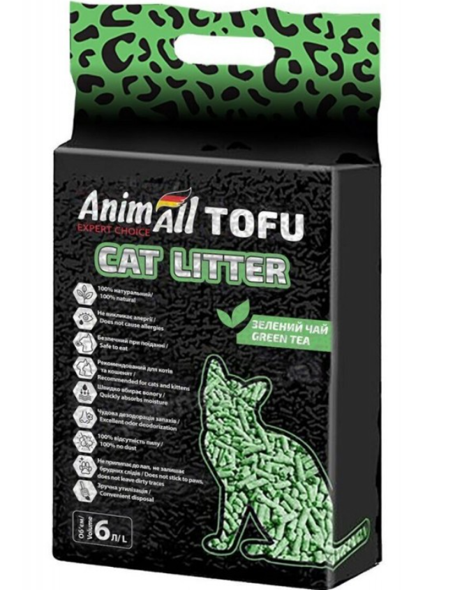 

Наполнитель AnimAll TOFU зеленый чай 2,6 кг/6 литров код 61564