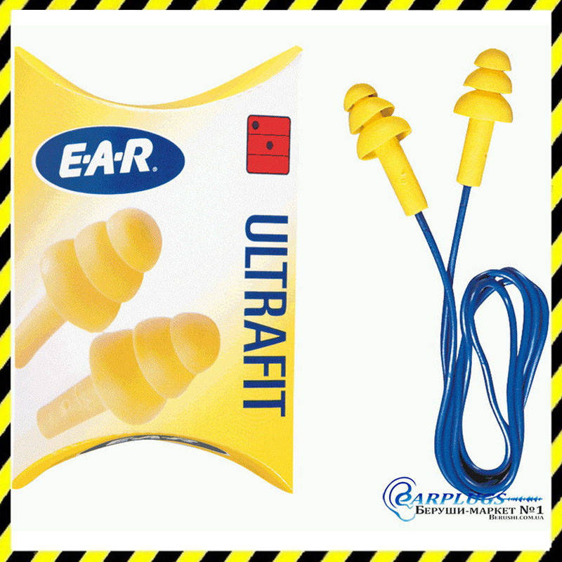 

Беруши 3M Ultrafit UF-01-000, США. SNR32. Съемный шнур.