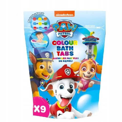 

Разноцветные таблетки для ванной Щенячий патруль Colour Bath Tabs 9s 144 g
