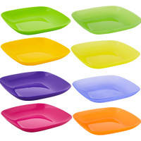 

Тарелка пластиковая Алеана многократного использования 190х28, Разные цвета