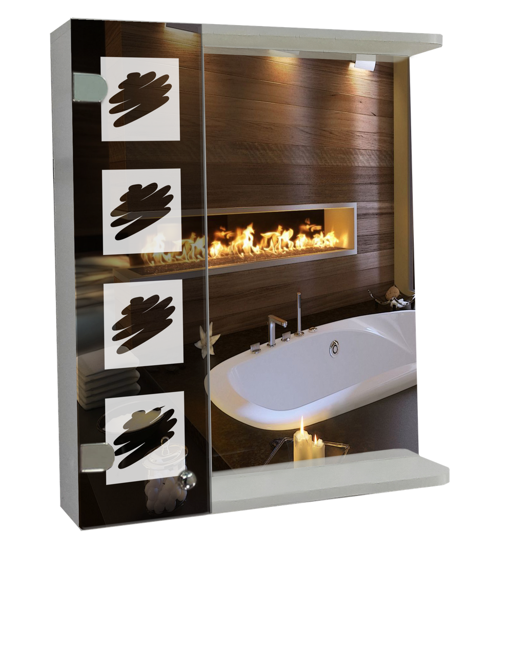 

Шкаф-зеркало (53*64*12см) ШК849