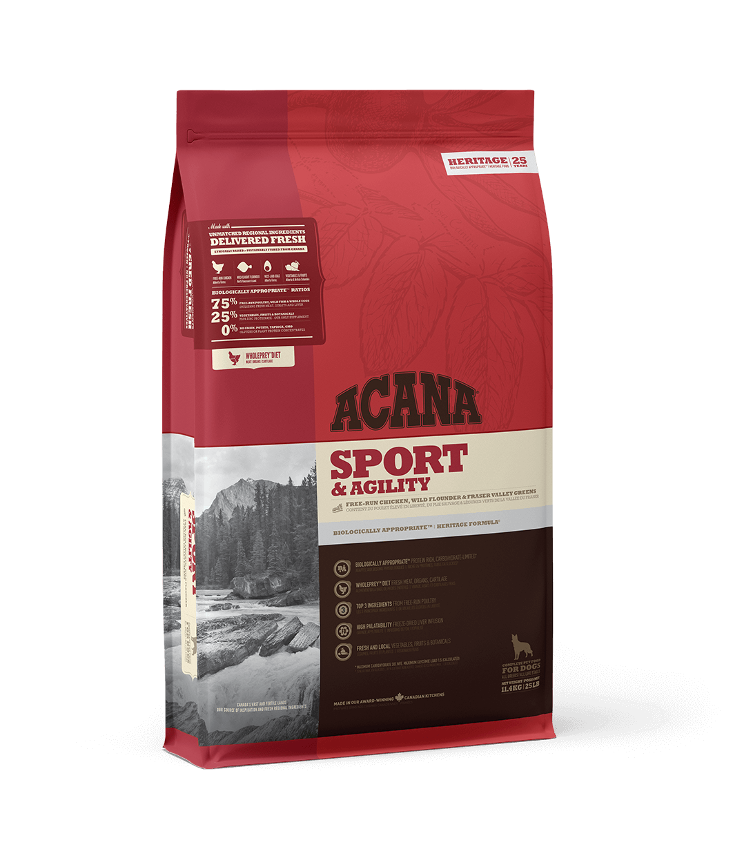 

ACANA (Акана) SPORT & AGILITY RECIPE 17 кг - беззерновой корм для рабочих и активных собак