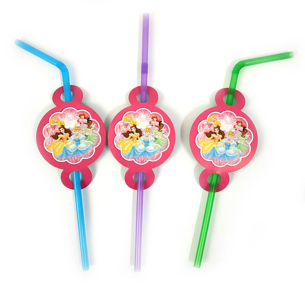 

Набор трубочек с гофрой 8 шт "Принцессы ", Разные цвета