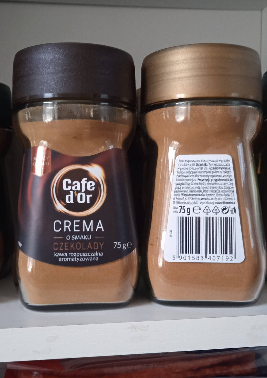 

Кофе растворимый с шоколадным вкусом Cafe d'Or 75g. Польша.