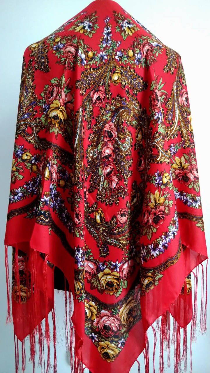 

Платок украинский красный