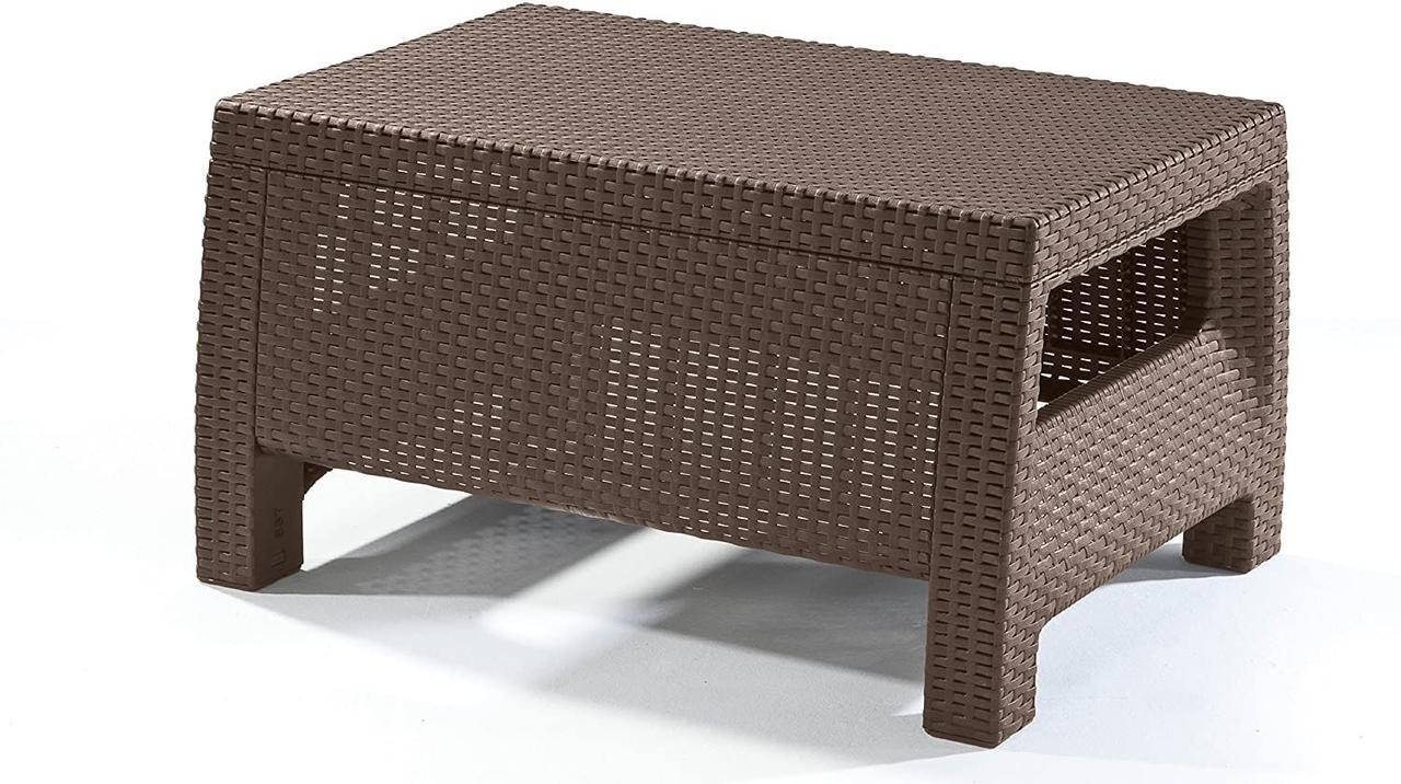 

Столик пластиковый для улицы садовый Keter Corfu Table 207786 коричневый