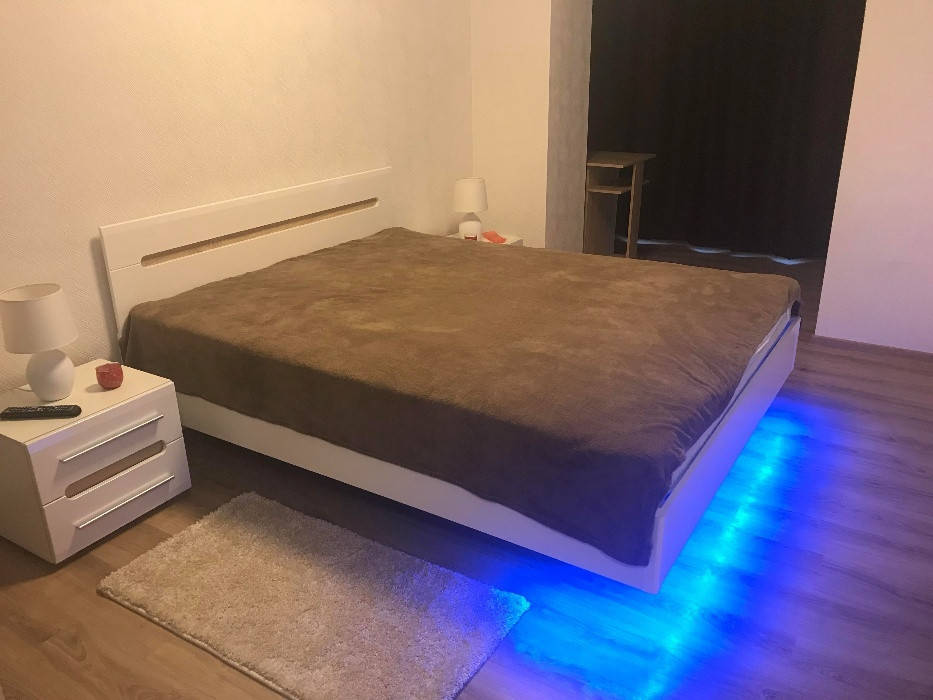 

Кровать 160х200 Бьянко Белая с подсветкой Світ Меблів, Белый