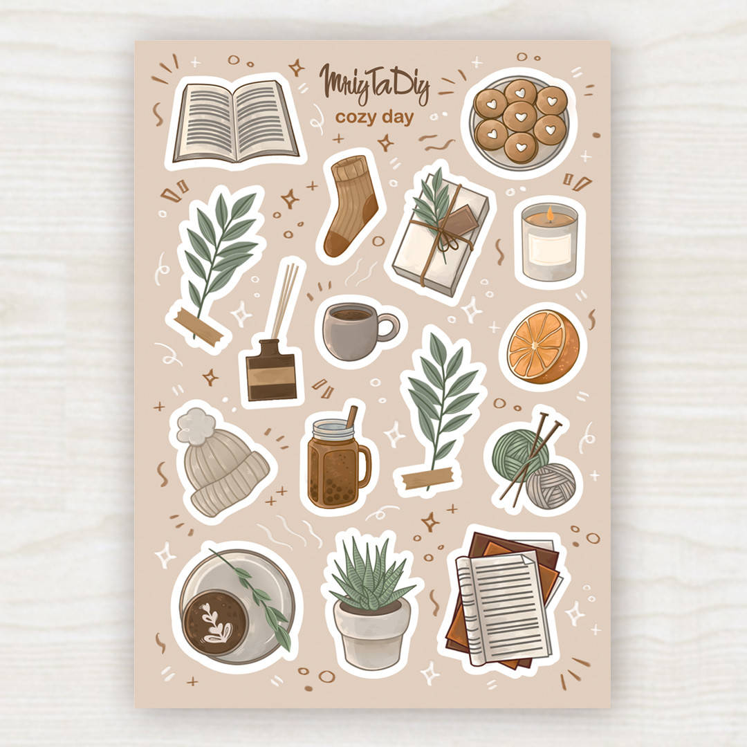 

Стикеры авторские COZY DAY