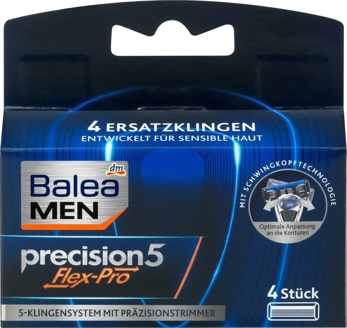 

Сменные лезвия для станка Balea men Precision 5 Flex-Pro, 4 шт