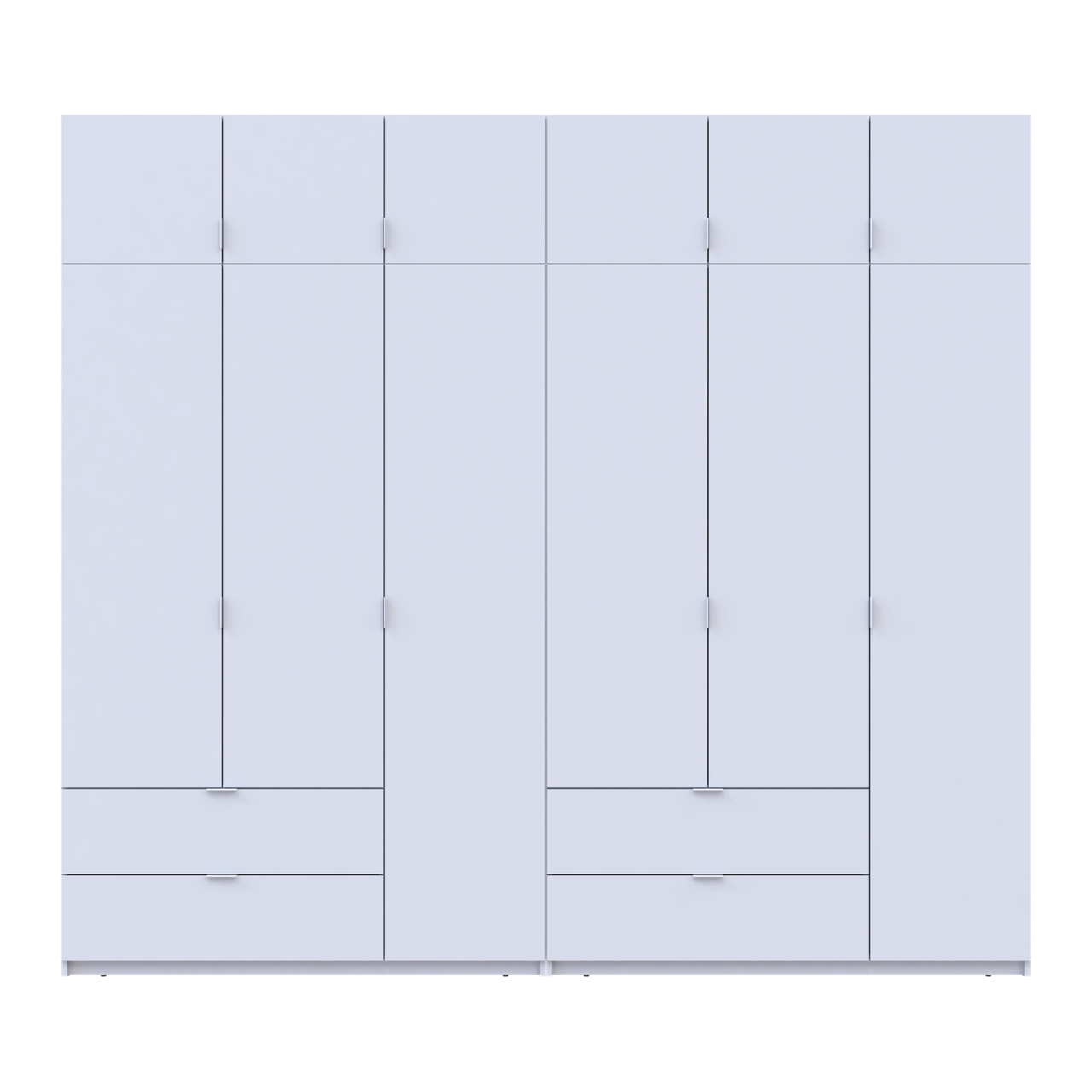 Розпашна Шафа для одягу Doros Лукас Білий 3+3 ДСП 270х50х240 (42005114) 4