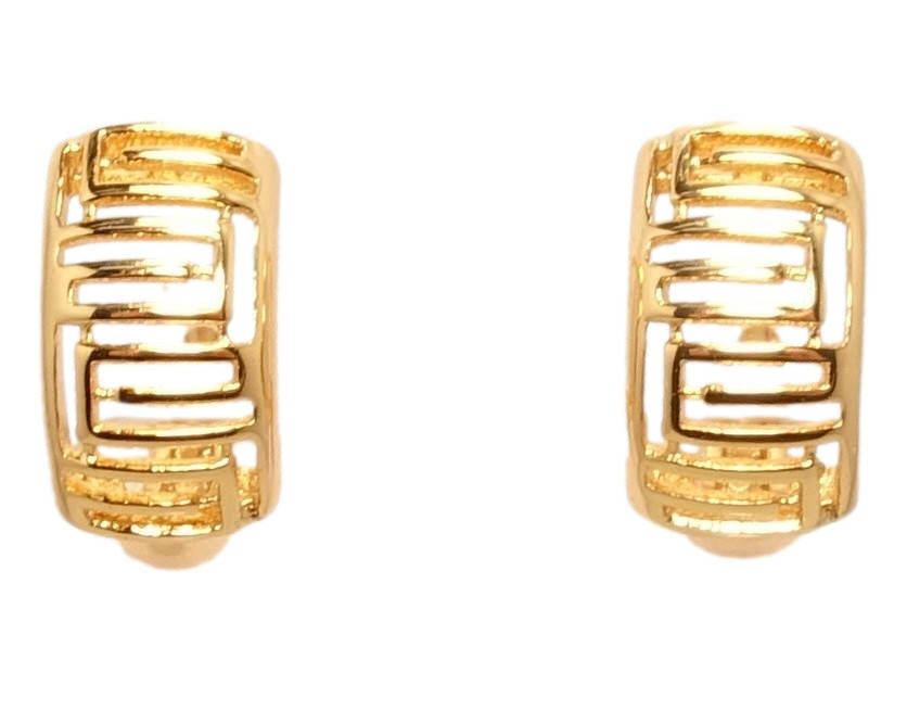 

Серьги Xuping Позолота 18K колечки "Резной орнамент "