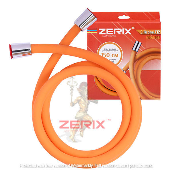

Шланг для душа силиконовый ZERIX SILICONE.F12 Orange