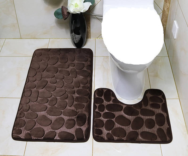 

Коврики для ванной комнаты с эффектом памяти Homytex 2 пр. Камни Brown, Коричневый