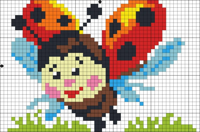 

Алмазная вышиивка. Картинка-наклейка Божья коровка