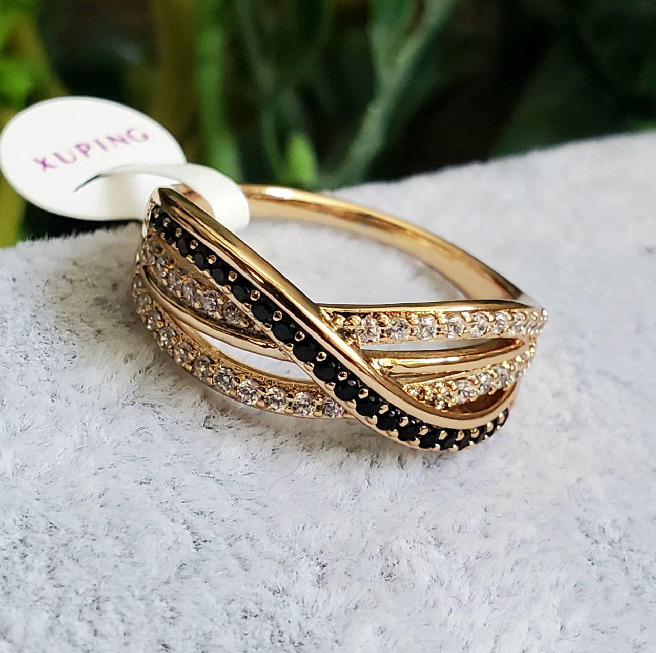 

Кольцо Xuping размеры:17,18,19 медицинское золото позолота 18К 8382