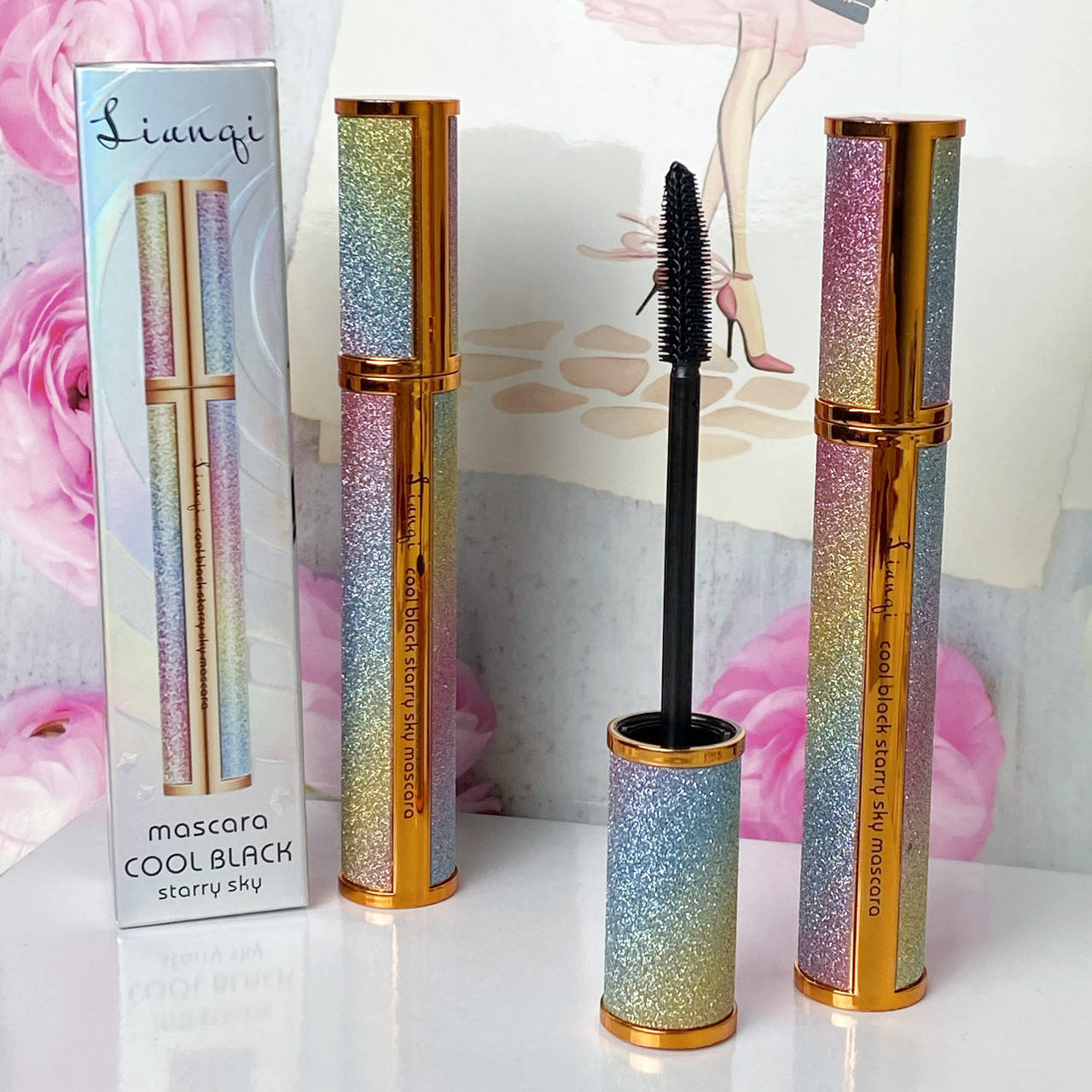 

Тушь для ресниц Liangi cool black mascara starry sky, Черный