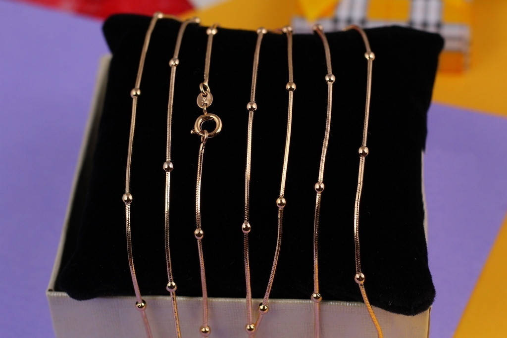 

Цепь Xuping Jewelry жгут с шариками 50 см 1 мм золотистая