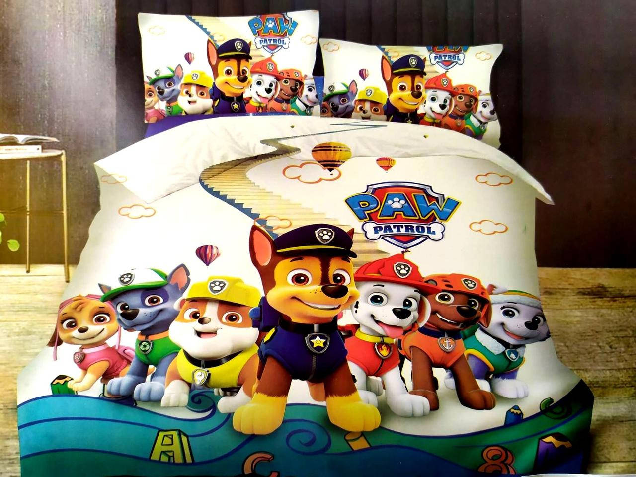 

5D Полуторное детское постельное белье Paw Patrol (Щенячий Патруль)