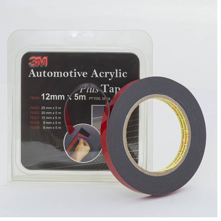 

Скотч двухсторонний "Plus Tape", 3M, 12mmx5mx1,14mm, черный, 70320
