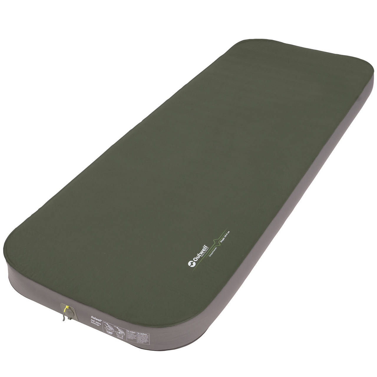 

Коврик самонадувающийся Outwell Self-inflating Mat Dreamhaven Single 10 cm Elegant Green (400007)