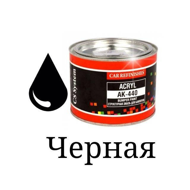 

Краска структурная для бампера CS System АК-440, черная, 0,5 л, Черный