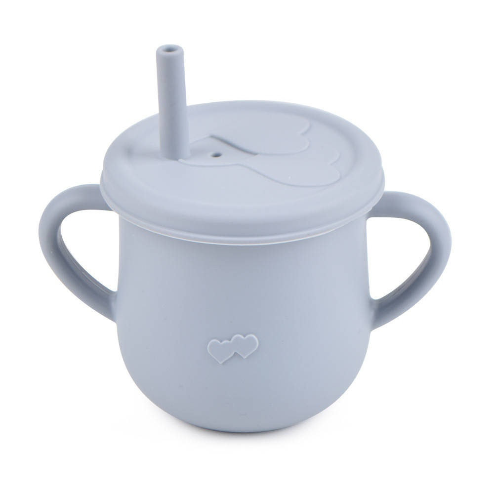 

Поильник силиконовый непроливайка Серый