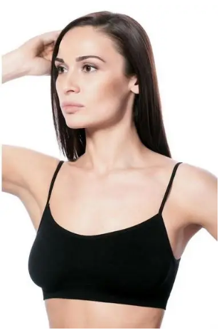 

Бесшовный топ на тонких бретелях Cami Top тм Giulia S/M, Черный