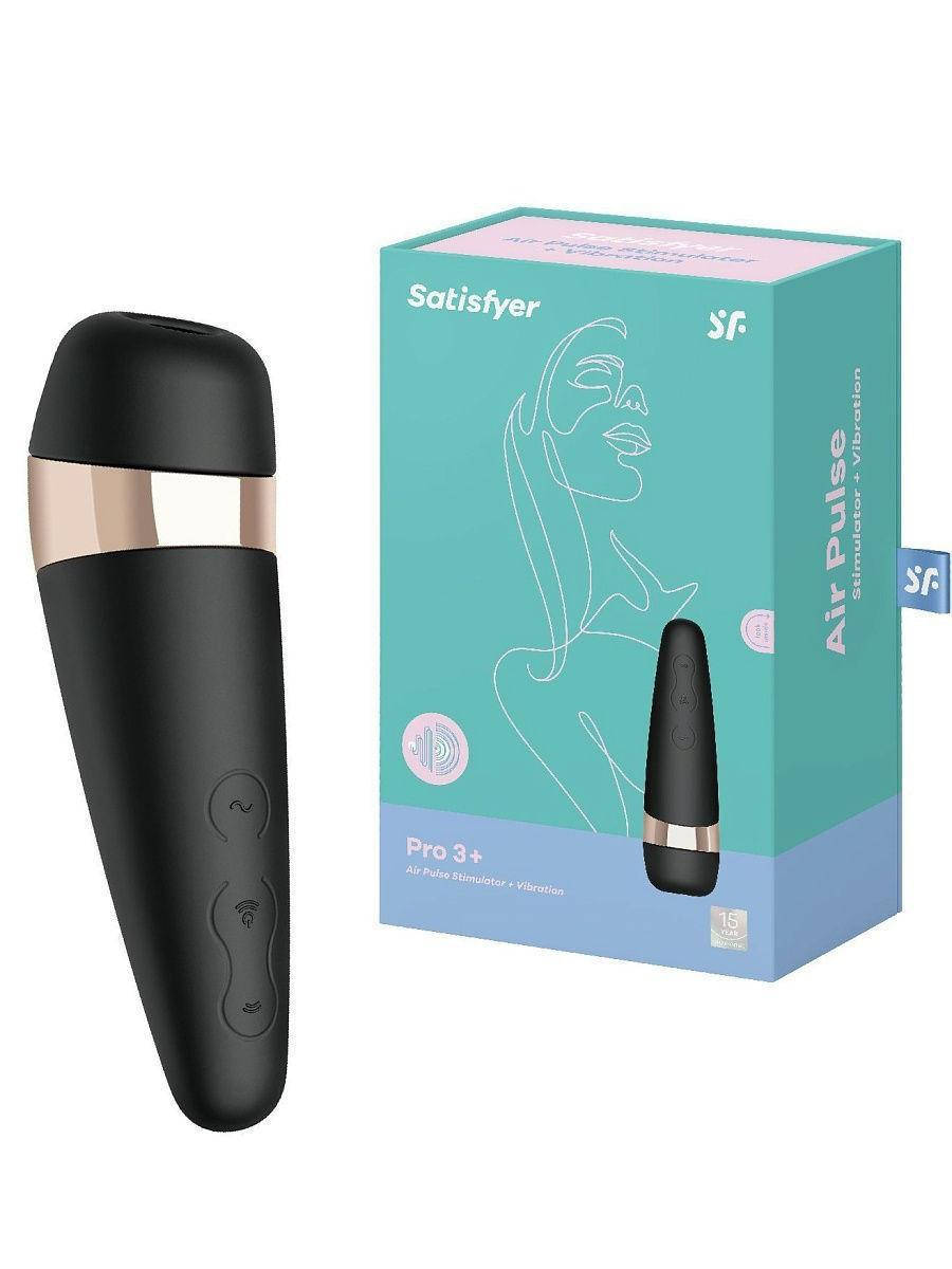 

Вакуумный бесконтактный стимулятор Satisfyer Pro 3 Vibration, (черный) Германия