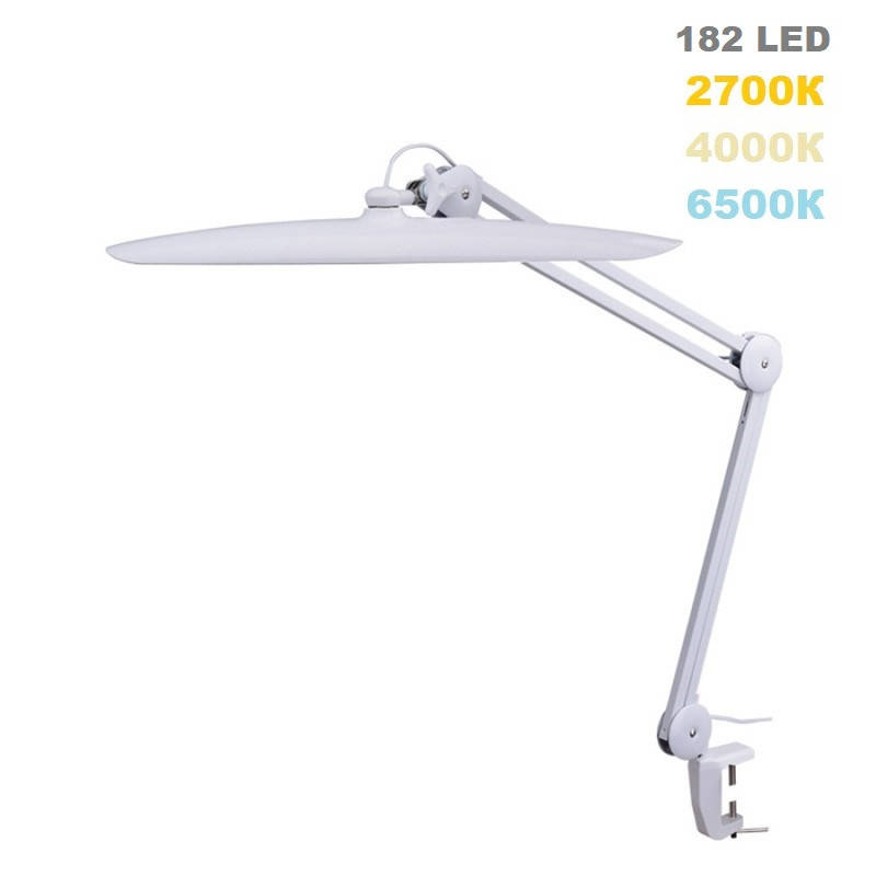 

Настольная лампа бестеневая Doctor Lamp 9501 LED 182 светодиодов 20W 2700-4000-6000К с регулировкой яркости, Белый