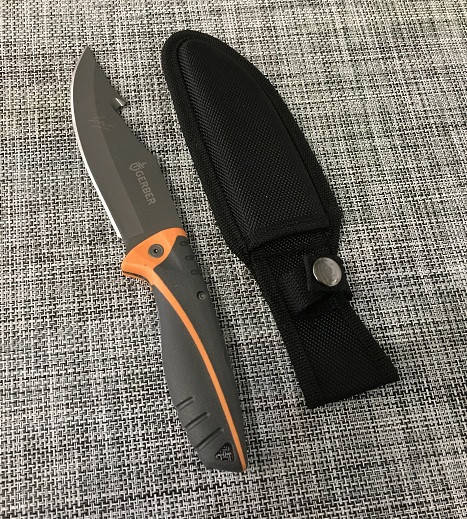

Нож Gerber Hook Н-160 для охоты и рыбалки с чехлом, Черный