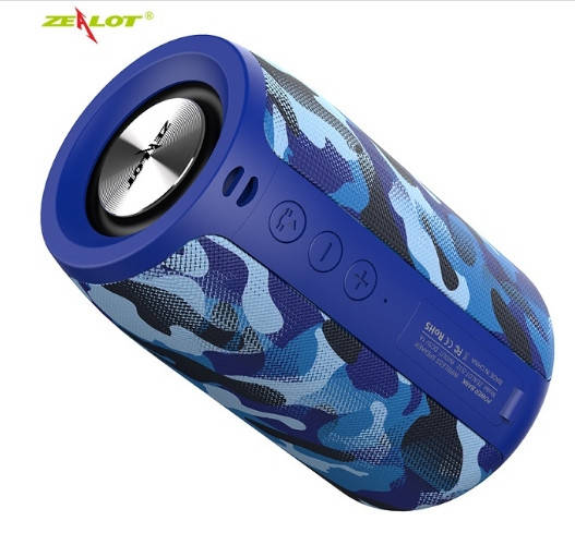 

Беспроводная стерео Bluetooth колонка Zealot S32 (Blue comuflage) радио 5 Вт 2000 мАч