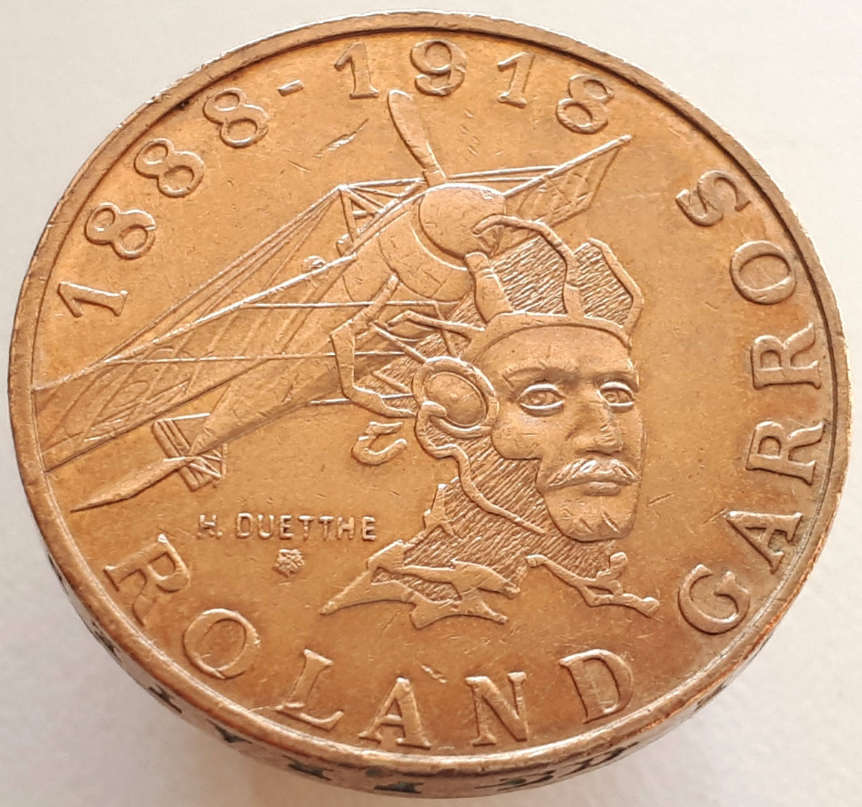 

Франция 10 франков 1988 - 100 лет со дня рождения Ролана Гарроса