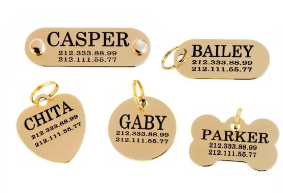 

Адресники для собак и кошек с гравировкой (ПОЗОЛОТА)