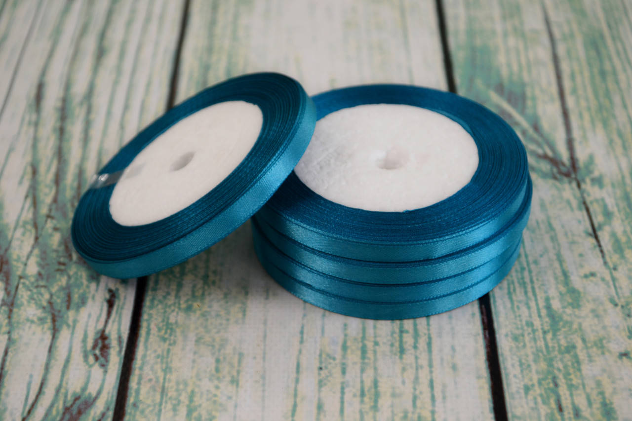 

Лента атласная 6мм (22метра), цвет - темно бирюзовый