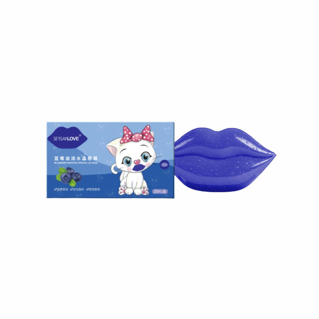 

Патчи для губ с черникой Sersanlove Blueberry Moisten Crystal Lip Mask (Подтекли)