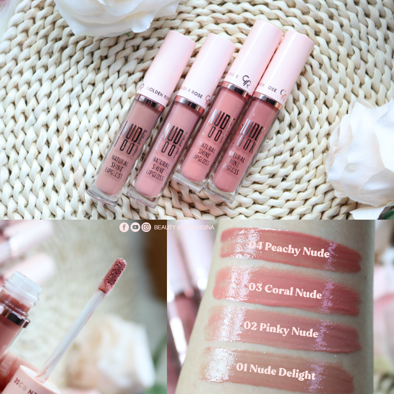 

Глянцевая нюдовая помада GOLDEN ROSE Nude Look Natural Shine Lipgloss 3