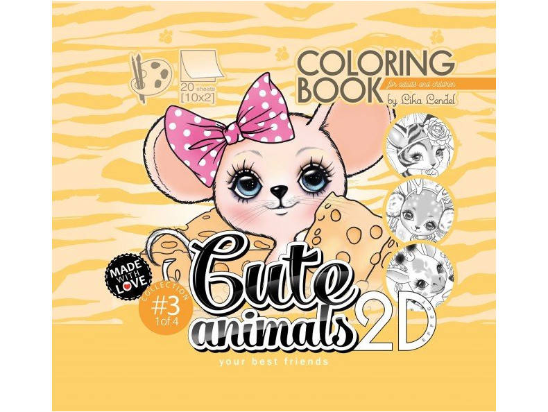 

Альбом раскраска для скетч маркеров Sketch Pad "Cute animals: Мышка"