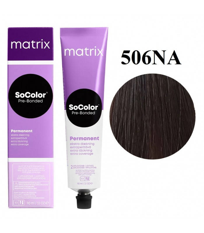 

Стойкая крем краска для волос Matrix SOCOLOR.Pre-Bonded Extra Coverage 506NA 90 мл